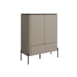 Movel De Apoio Bello Em Bege Com Duas Portas E Uma Gaveta 1