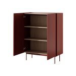 Movel De Apoio Color Em Vermelho Com Duas Portas 3