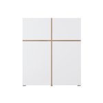Movel De Apoio Cross Em Branco E Carvalho Wotan Com Quatro Portas 4