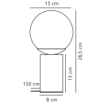 Dimensoes Do Candeeiro De Mesa Lilly