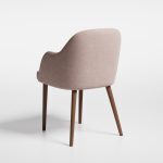 Cadeira Cassian Em Nordic Pink E Nogueira 5