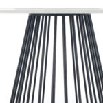 Mesa De Jantar Brodway Com Pe Em Metal Preto E Tampo A Cor De Marmore Branco 9