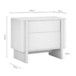 Dimensoes Da Mesa De Cabeceira Sidney Com 2 Gavetas